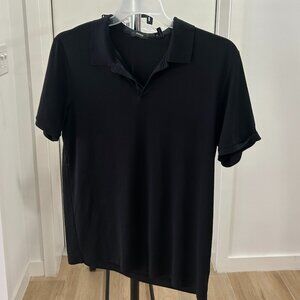 Theory Black Collared Shirt M
